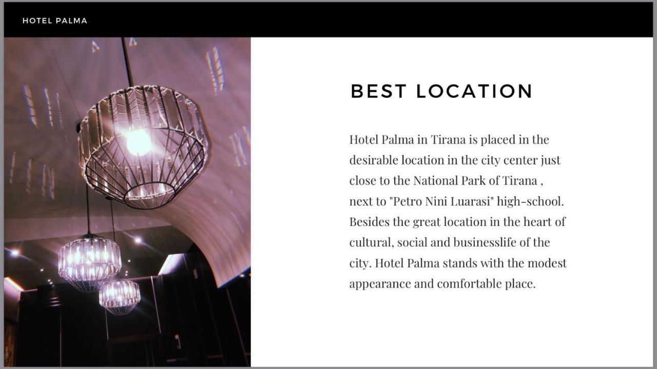 Hotel Palma Tirana Exteriör bild